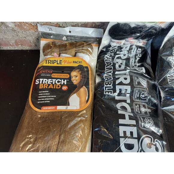 Lot Of Hair 3X BRAID 301 28" FREETRESS SYNTHETIC PRE-STRETCHED JUMBO BRAIDING J - Picture 3 of 3
